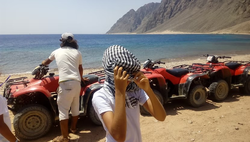 Quad biking in the desert near Dahab